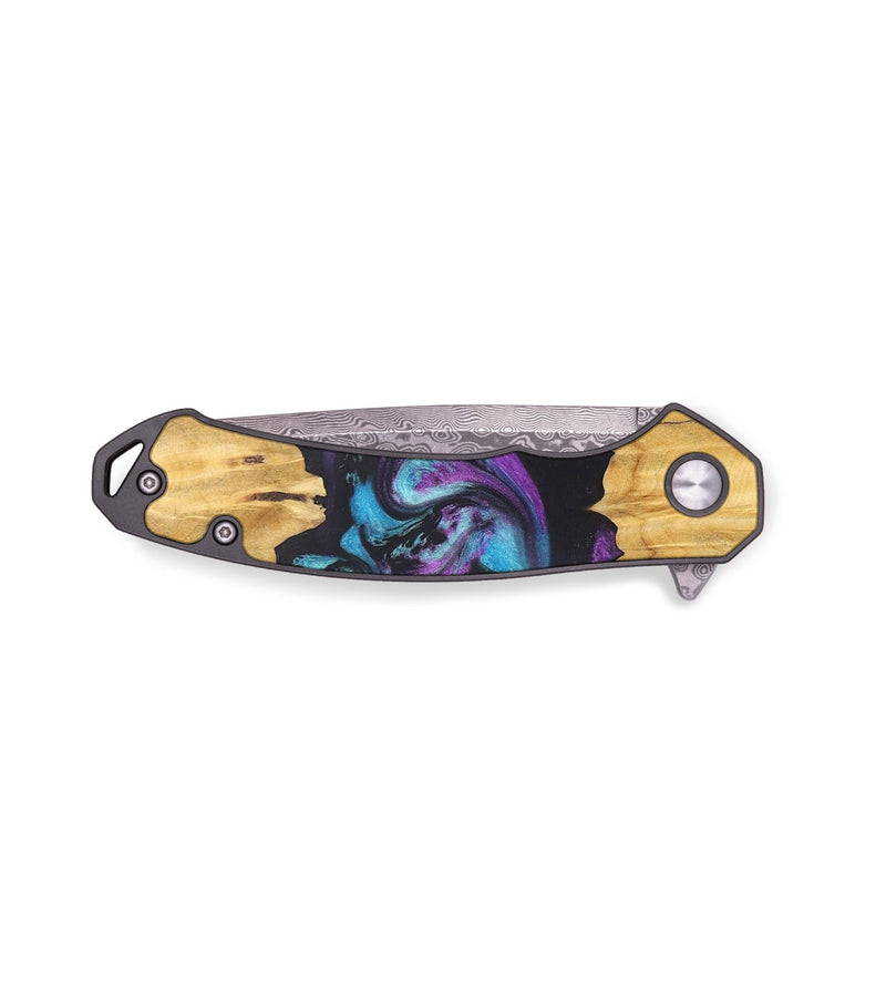 EDC Wood+Resin Pocket Knife - Leticia (Purple, 678928)