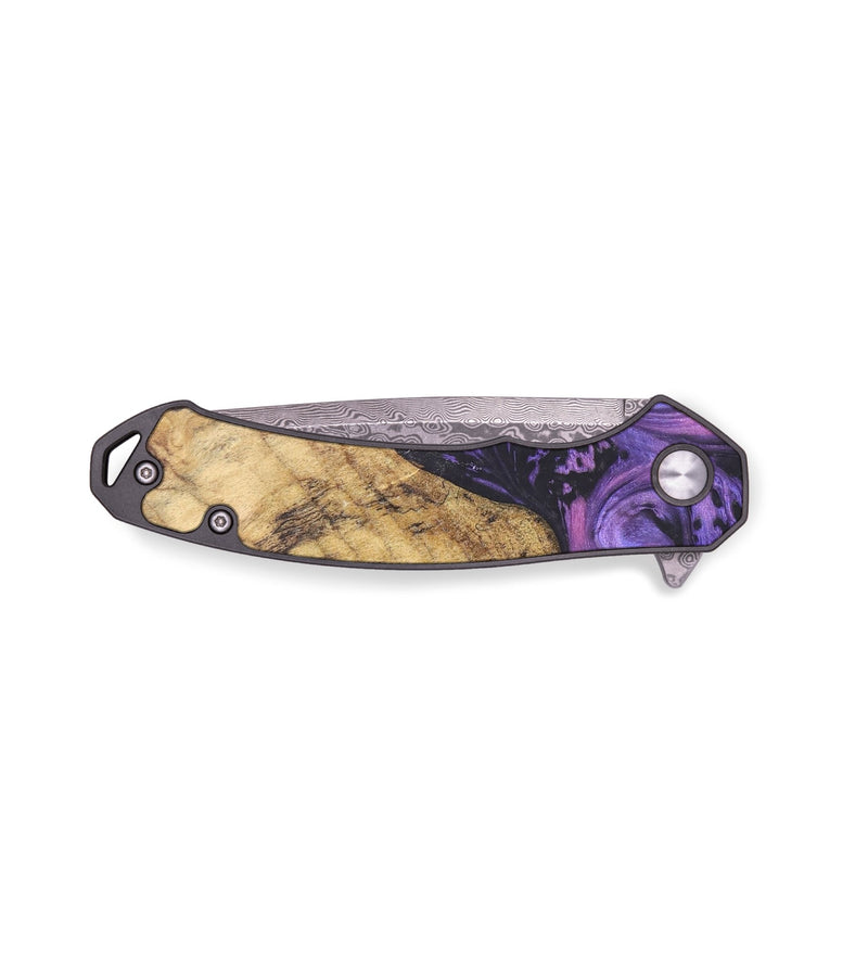 EDC Wood+Resin Pocket Knife - Chandler (Purple, 678930)