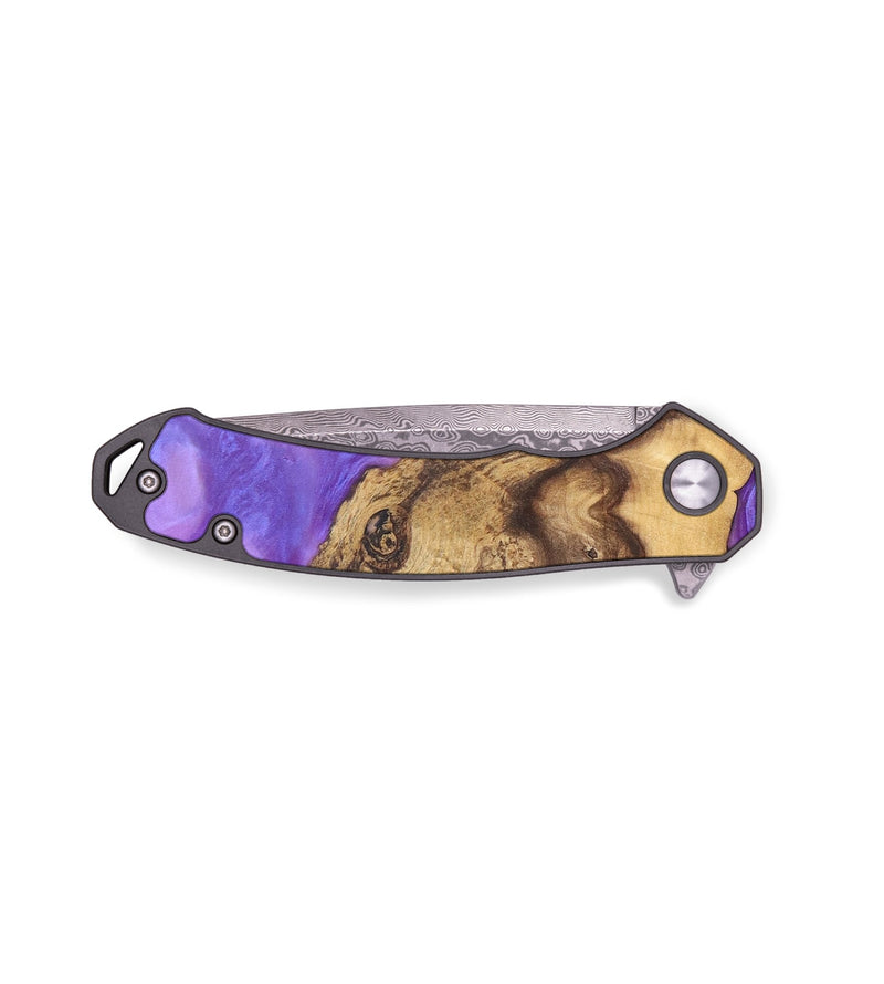 EDC Wood+Resin Pocket Knife - Magnolia (Purple, 678933)