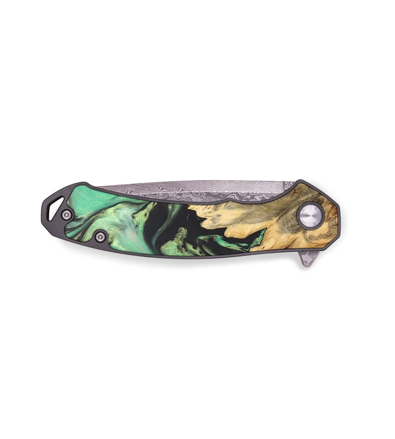 EDC Wood+Resin Pocket Knife - Cadence (Green, 678934)