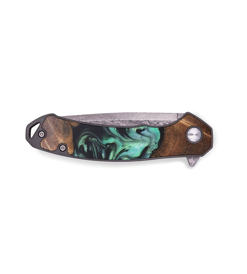 EDC Wood+Resin Pocket Knife - Cierra (Green, 678935)