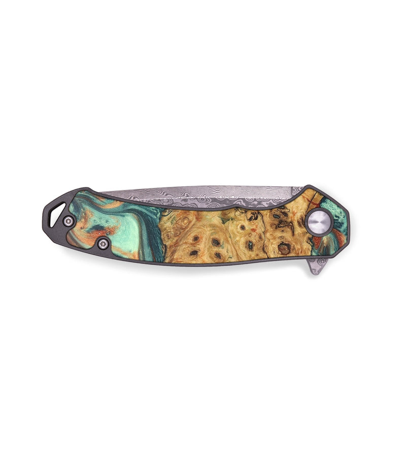 EDC Wood+Resin Pocket Knife - Bryson (Green, 678941)