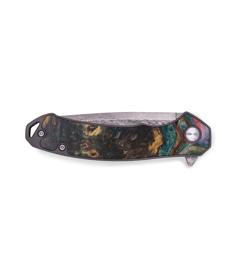 EDC Wood+Resin Pocket Knife - Gabrielle (Green, 678942)