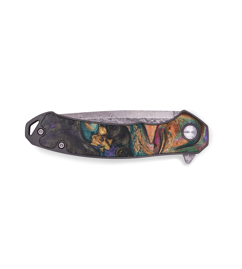 EDC Wood+Resin Pocket Knife - Emersyn (Green, 678945)