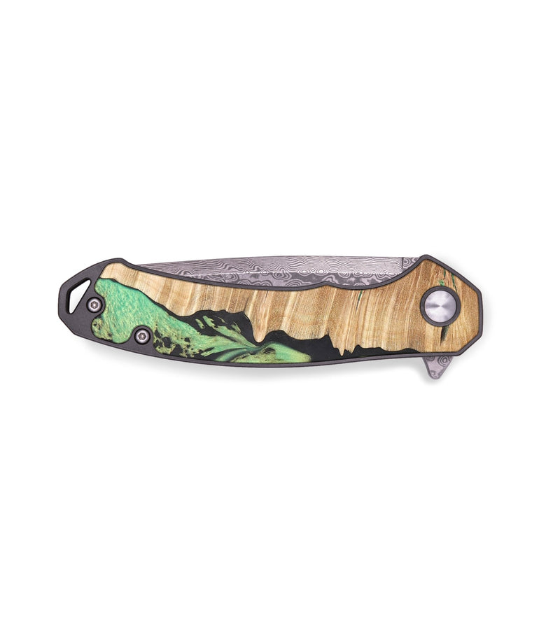 EDC Wood+Resin Pocket Knife - Alta (Green, 678954)