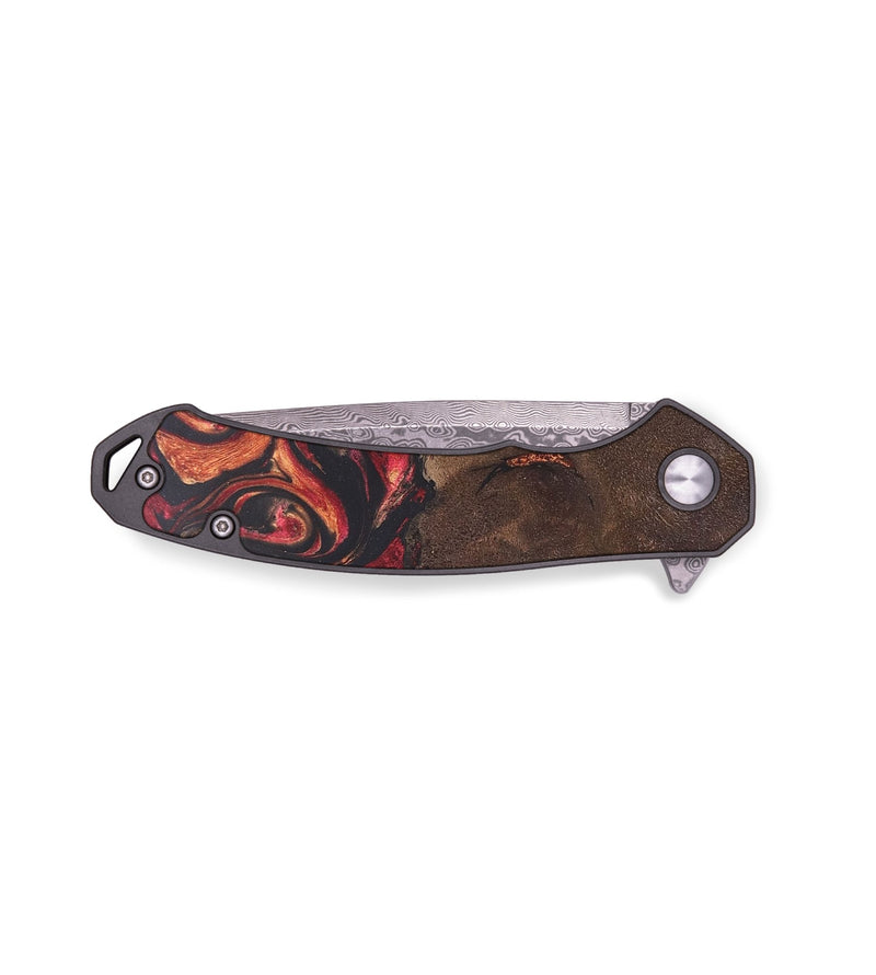 EDC Wood+Resin Pocket Knife - Malia (Red, 678956)