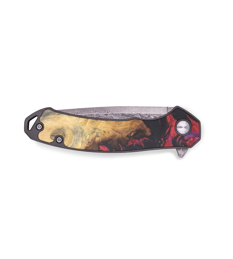 EDC Wood+Resin Pocket Knife - Ariel (Red, 678959)