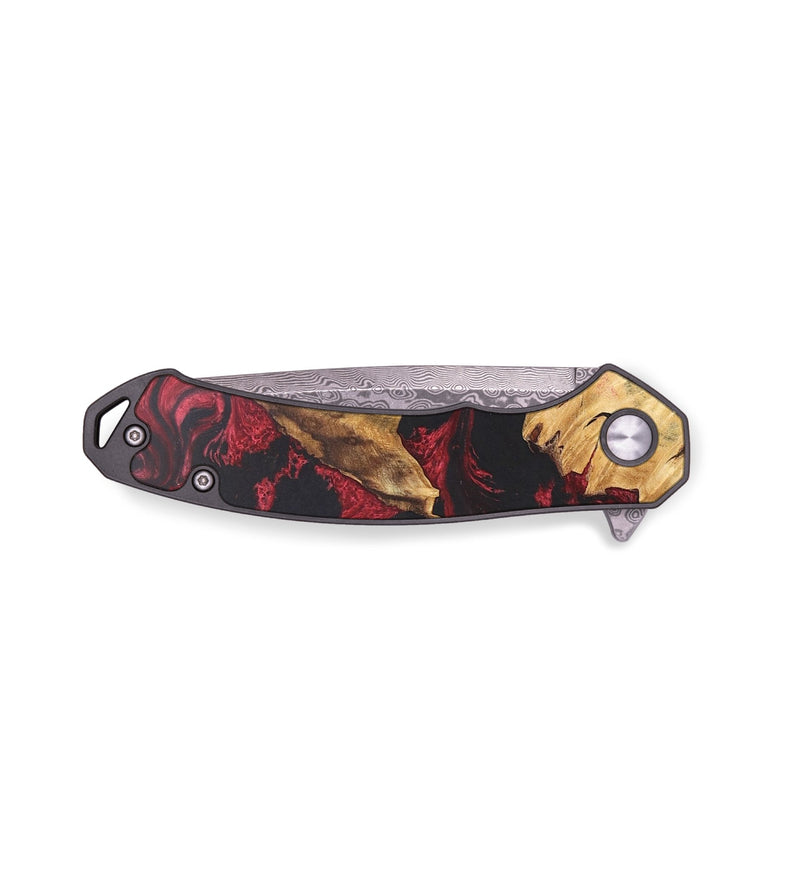 EDC Wood+Resin Pocket Knife - Bentley (Red, 678960)