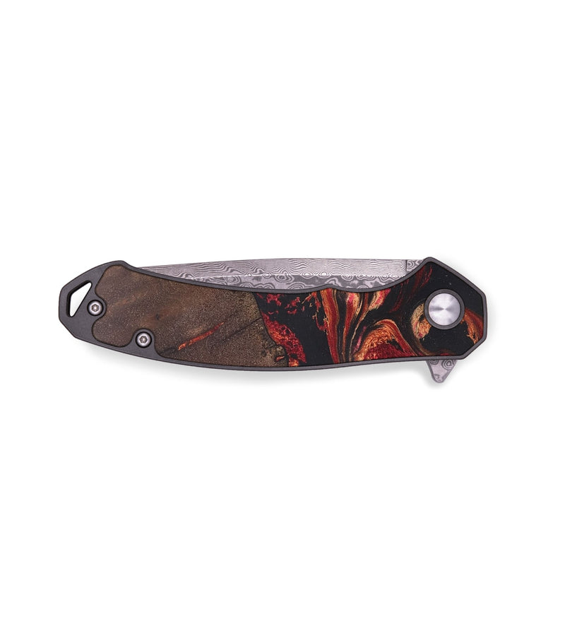 EDC Wood+Resin Pocket Knife - Delores (Red, 678963)