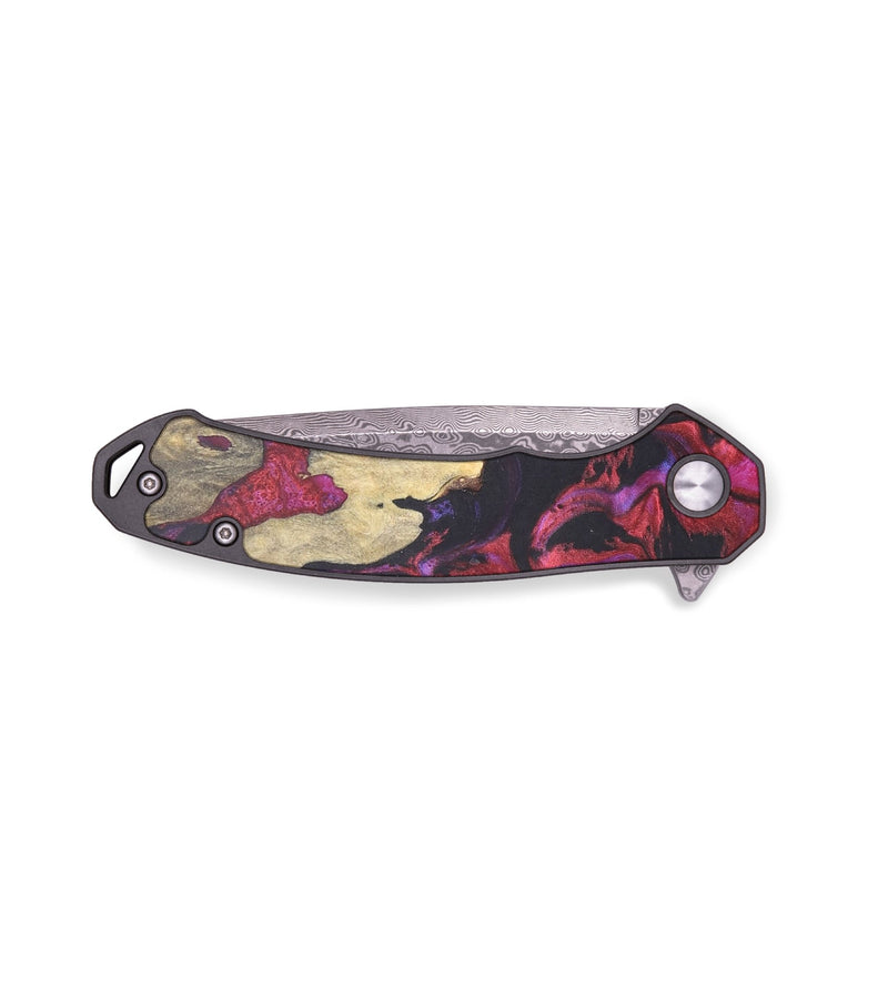 EDC Wood+Resin Pocket Knife - Zane (Red, 678966)