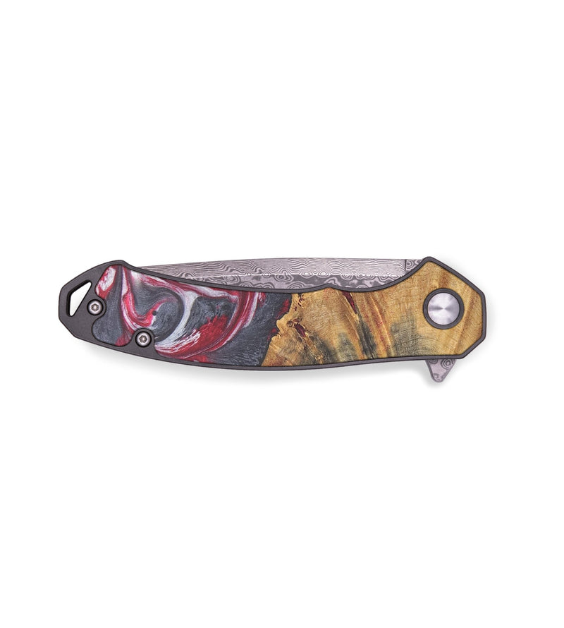 EDC Wood+Resin Pocket Knife - Haven (Red, 678967)