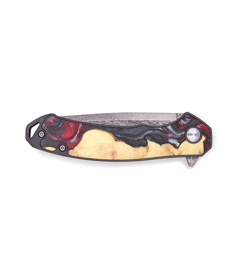 EDC Wood+Resin Pocket Knife - Brett (Red, 678968)