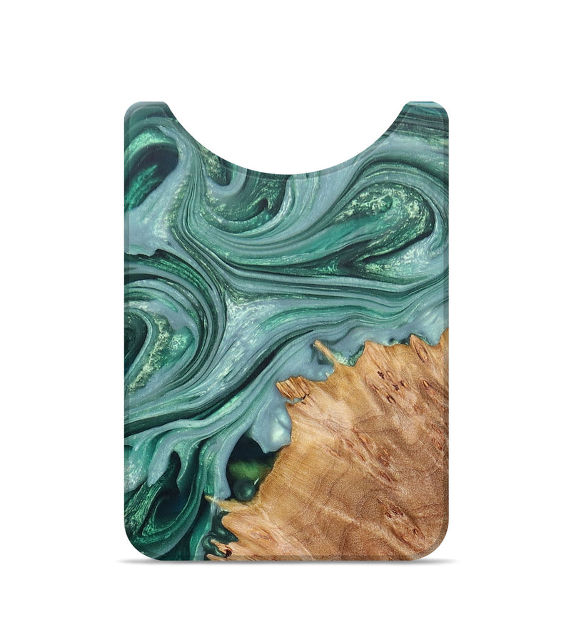 Live Edge Wood+Resin Wallet - Iker (Green, 679066)