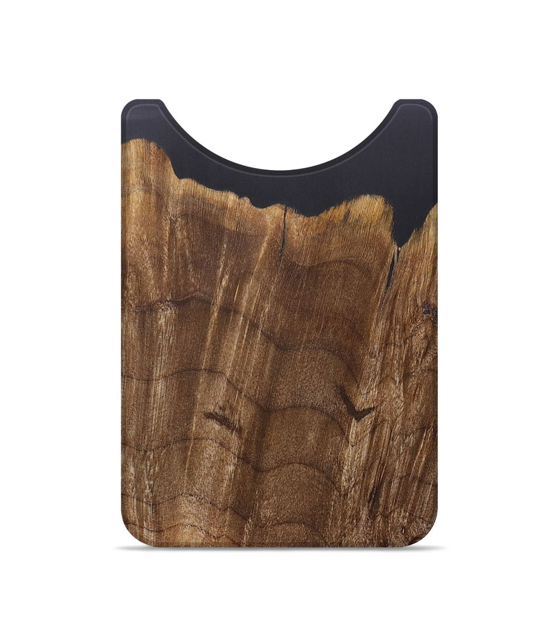 Live Edge Wood+Resin Wallet - Kyra (Pure Black, 679067)