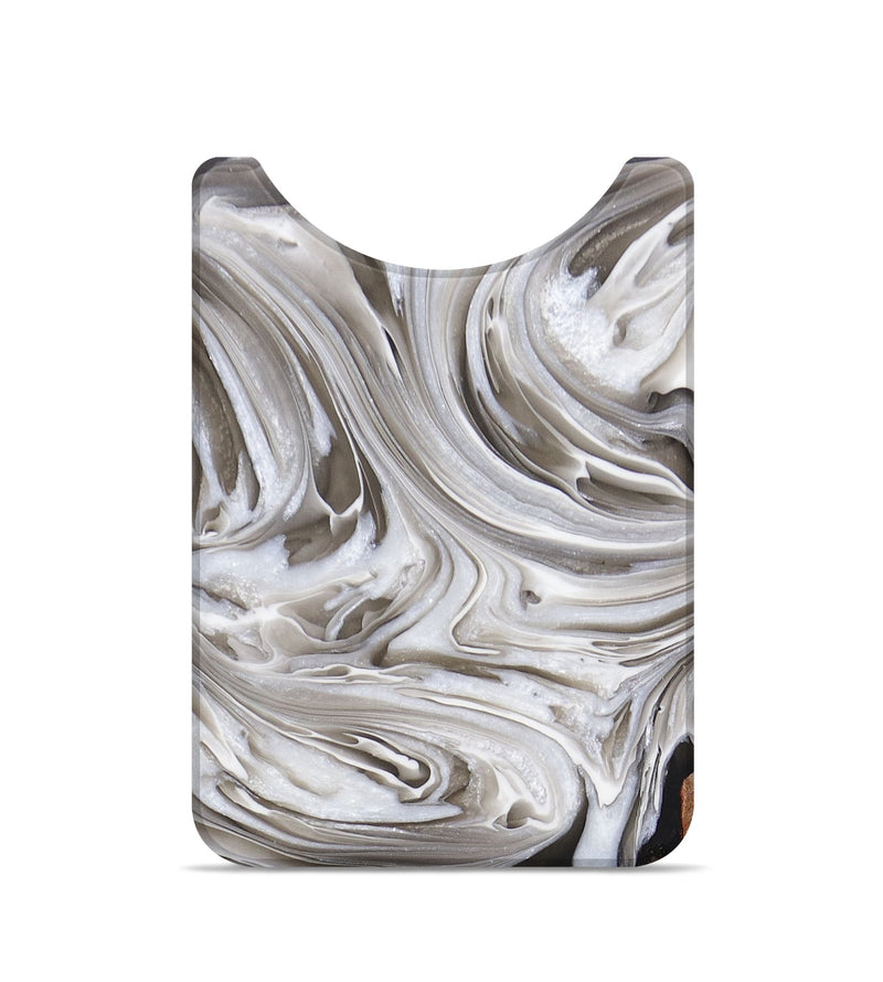 Live Edge Wood+Resin Wallet - Shelly (Black & White, 679070)