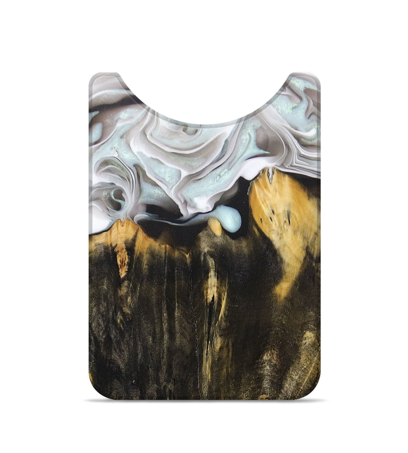 Live Edge Wood+Resin Wallet - Gwen (Black & White, 679071)