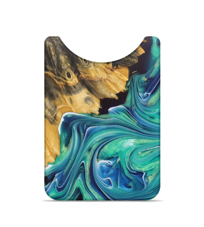 Live Edge Wood+Resin Wallet - Annabelle (Green, 679086)