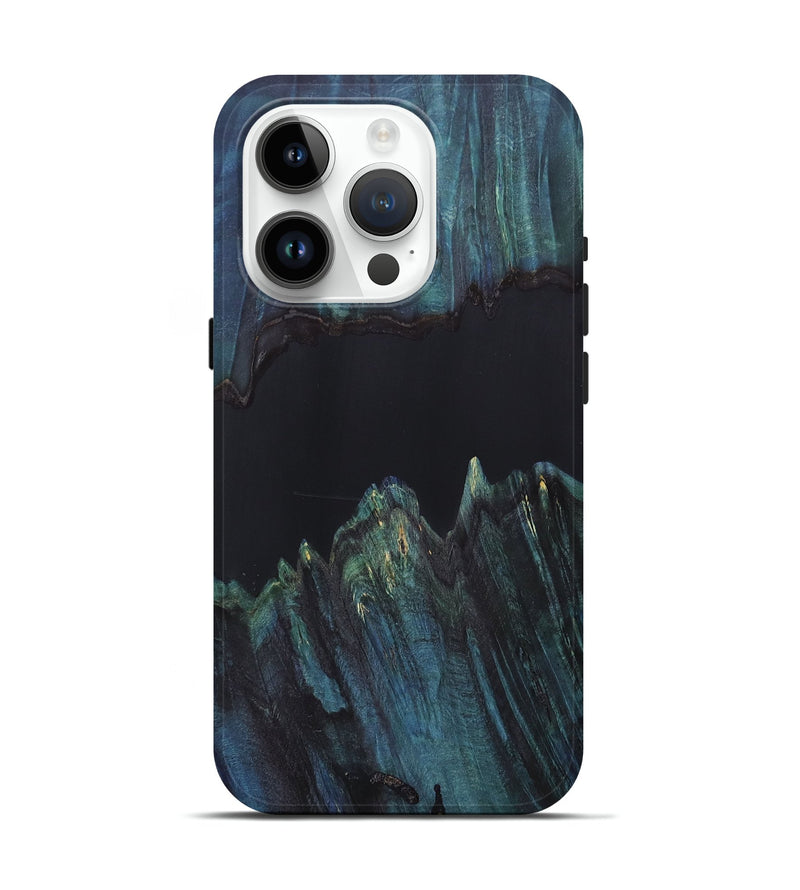 iPhone 15 Pro Wood+Resin Live Edge Phone Case - Avery (Pure Black, 679103)