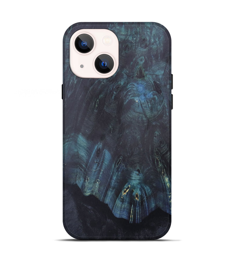 iPhone 13 Wood+Resin Live Edge Phone Case - Cynthia (Pure Black, 679107)