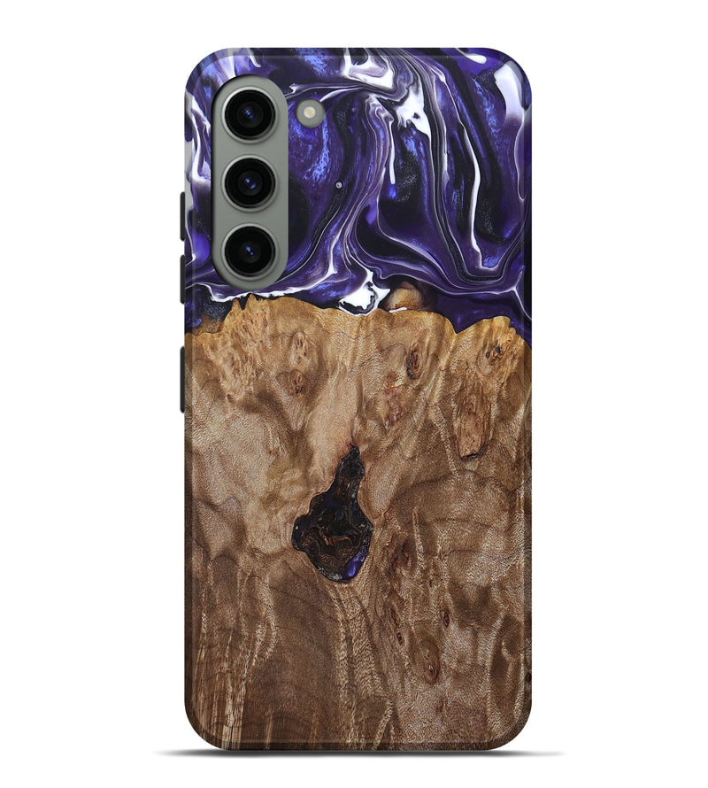 Galaxy S23 Plus Wood+Resin Live Edge Phone Case - Ibrahim (Purple, 679117)