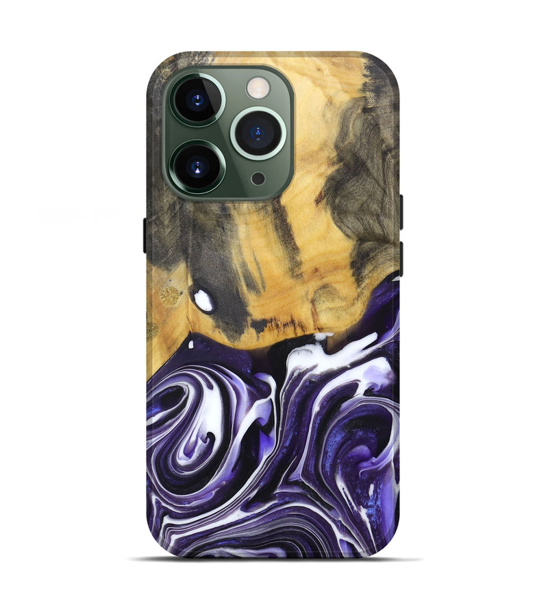iPhone 13 Pro Wood+Resin Live Edge Phone Case - Madyson (Purple, 679118)