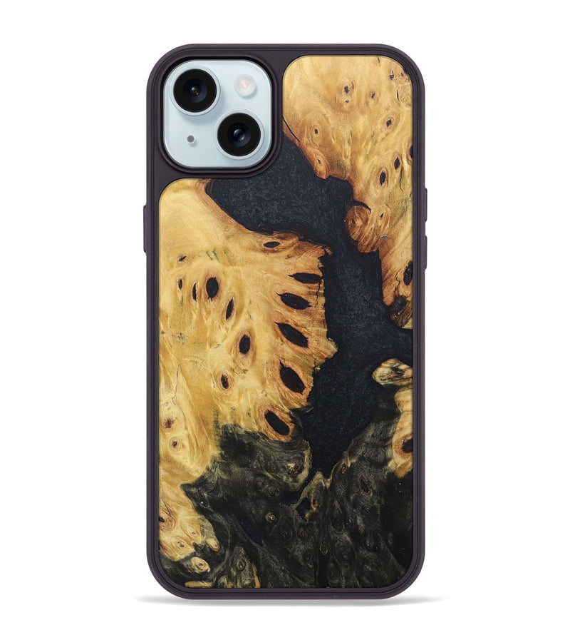 iPhone 15 Plus Wood+Resin Phone Case - Jacquelyn (Wood Burl, 679171)