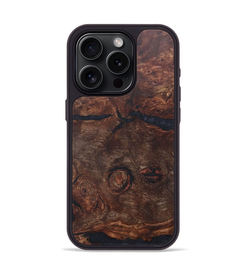 iPhone 15 Pro Wood+Resin Phone Case - Clinton (Wood Burl, 679177)