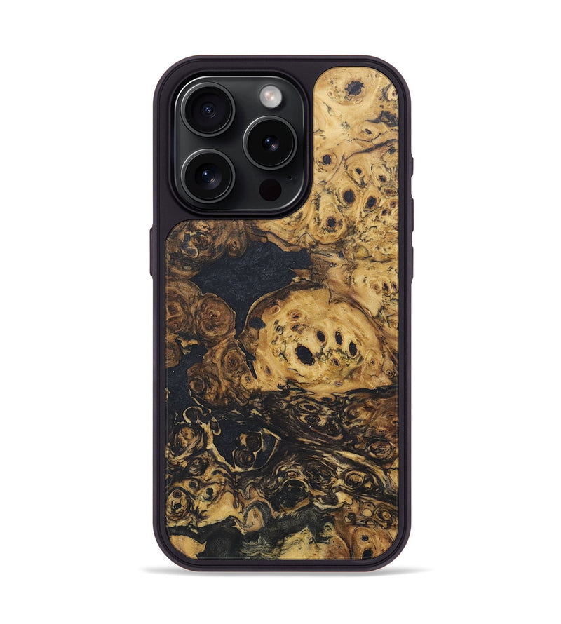 iPhone 15 Pro Wood+Resin Phone Case - Marie (Wood Burl, 679184)