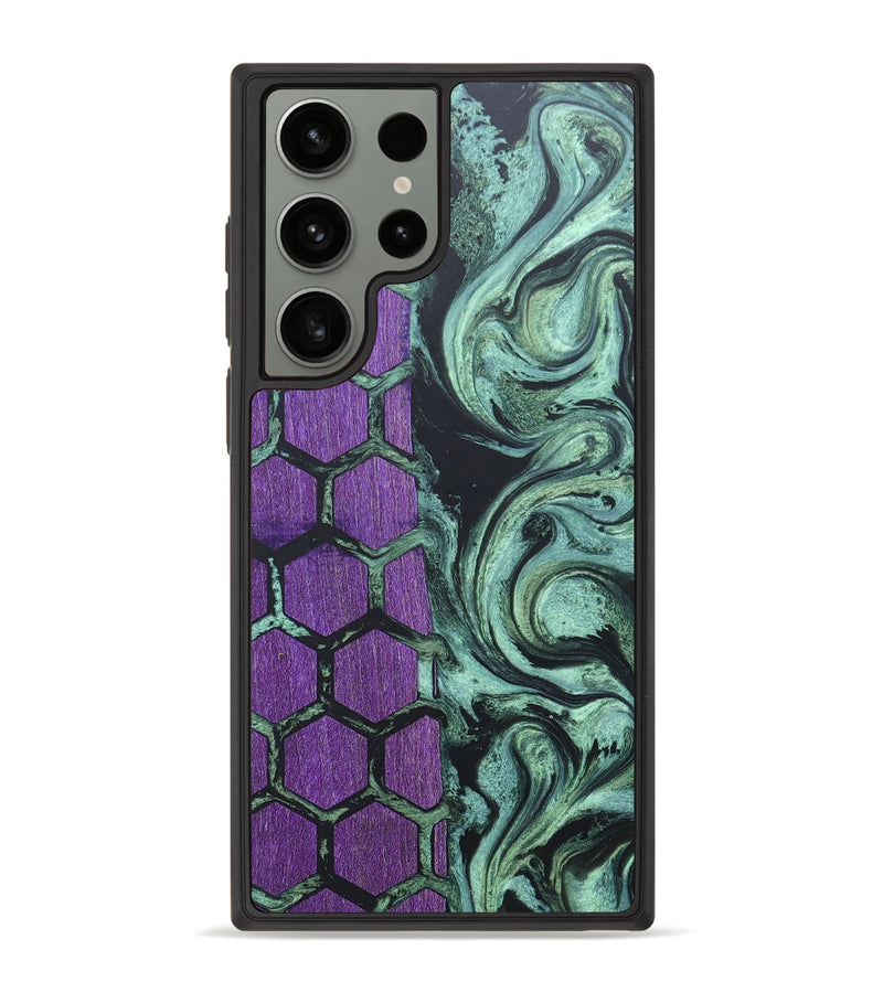 Galaxy S23 Ultra Wood+Resin Phone Case - Leigh (Pattern, 679264)
