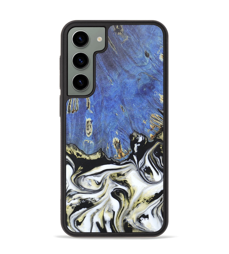 Galaxy S23 Plus Wood+Resin Phone Case - Noel (Black & White, 679301)