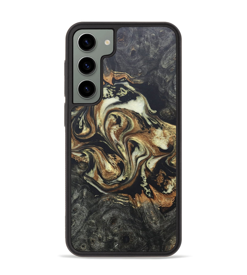 Galaxy S23 Plus Wood+Resin Phone Case - Randall (Black & White, 679308)