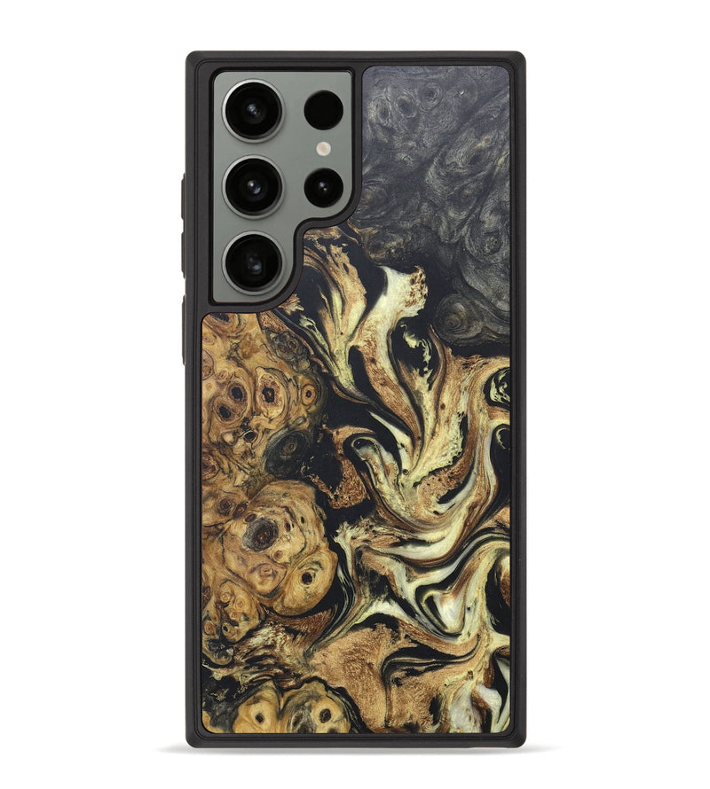 Galaxy S23 Ultra Wood+Resin Phone Case - Israel (Black & White, 679311)