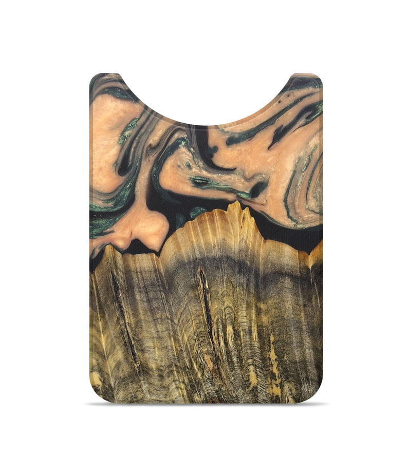 Live Edge Wood+Resin Wallet - Liliana (Green, 679380)
