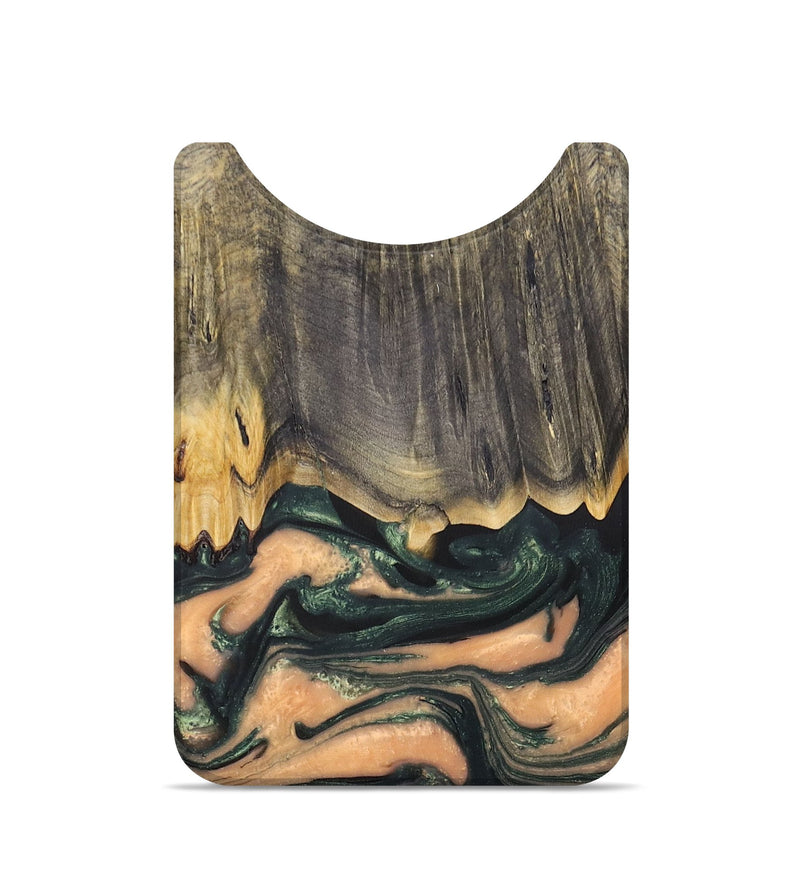 Live Edge Wood+Resin Wallet - Pauline (Green, 679382)