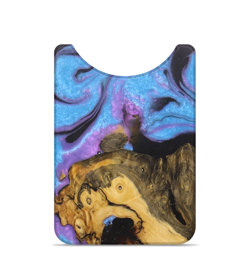 Live Edge Wood+Resin Wallet - Vivian (Blue, 679383)