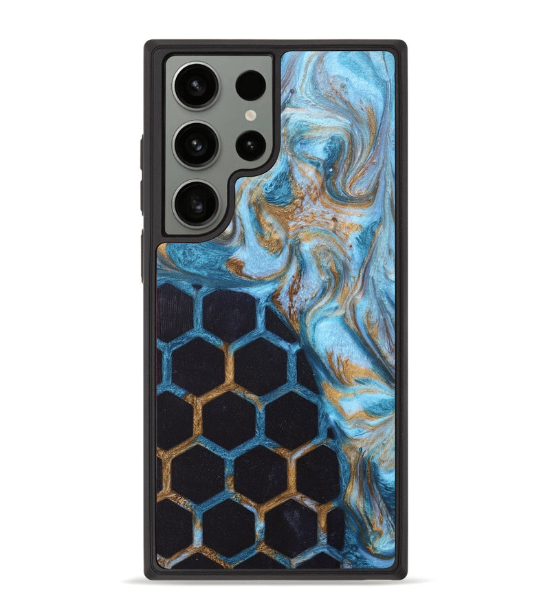 Galaxy S23 Ultra Wood+Resin Phone Case - Rickie (Pattern, 679409)