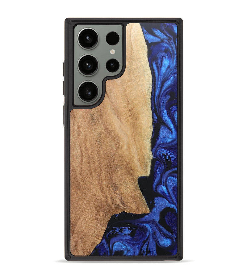 Galaxy S23 Ultra Wood+Resin Phone Case - Gloria (Blue, 679466)
