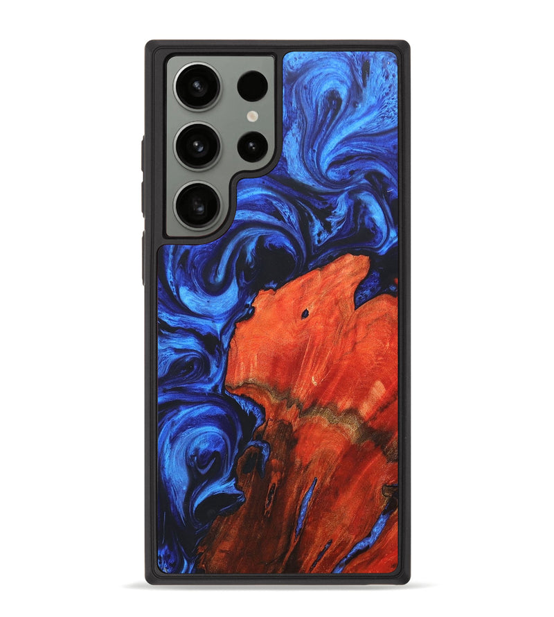 Galaxy S23 Ultra Wood+Resin Phone Case - Freya (Blue, 679470)