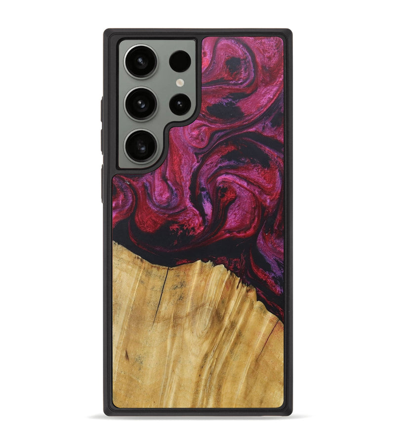 Galaxy S23 Ultra Wood+Resin Phone Case - Jillian (Red, 679495)