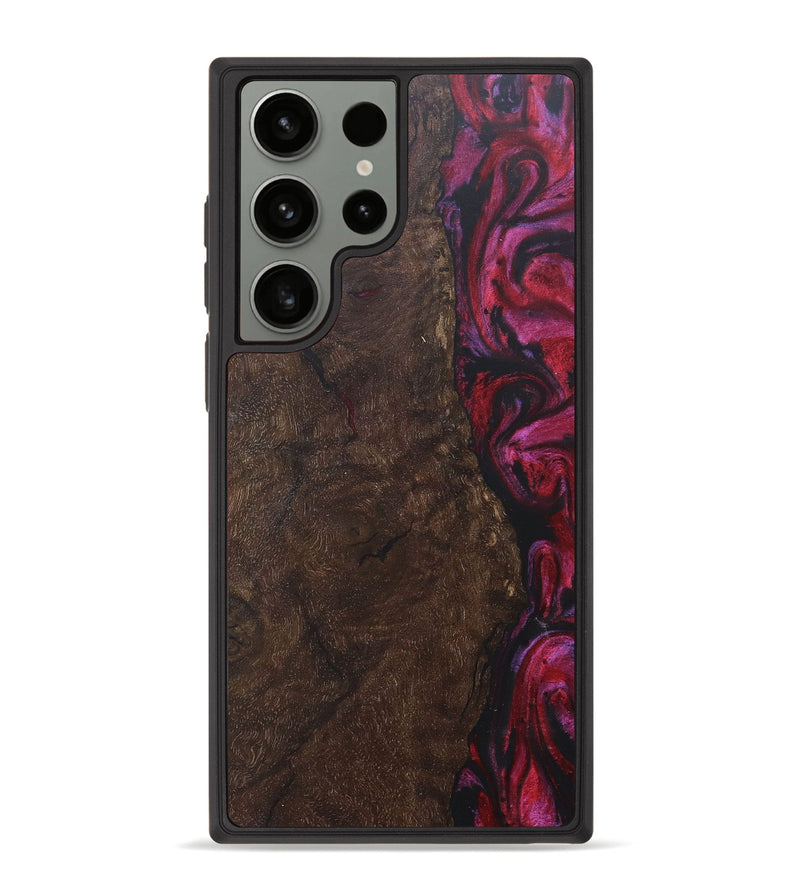 Galaxy S23 Ultra Wood+Resin Phone Case - Allie (Red, 679498)