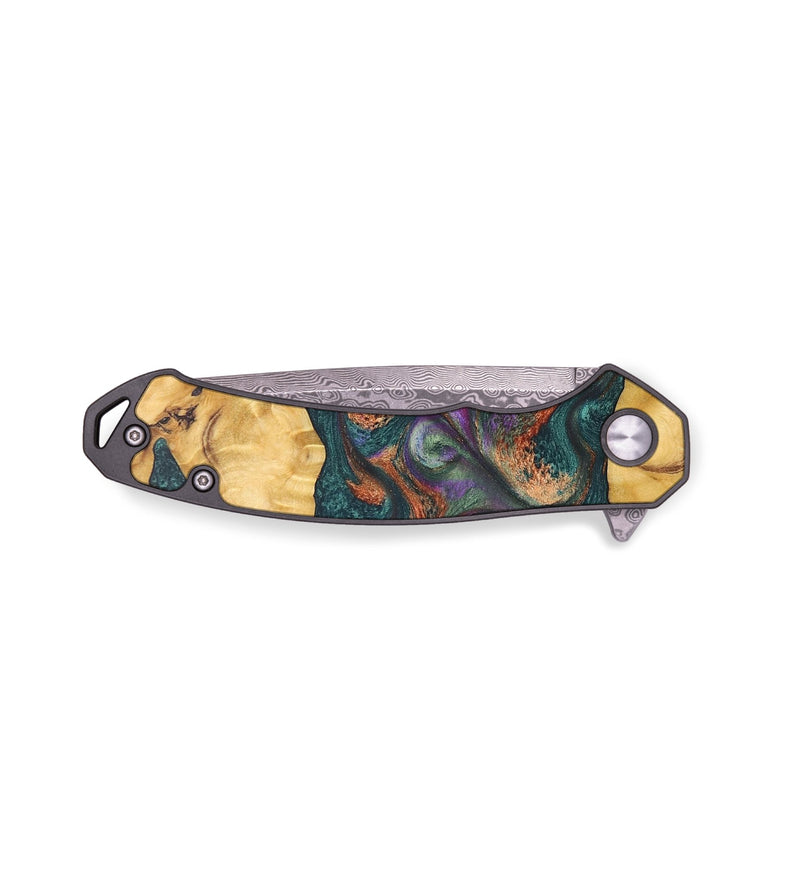 EDC Wood+Resin Pocket Knife - Remy (Green, 679533)