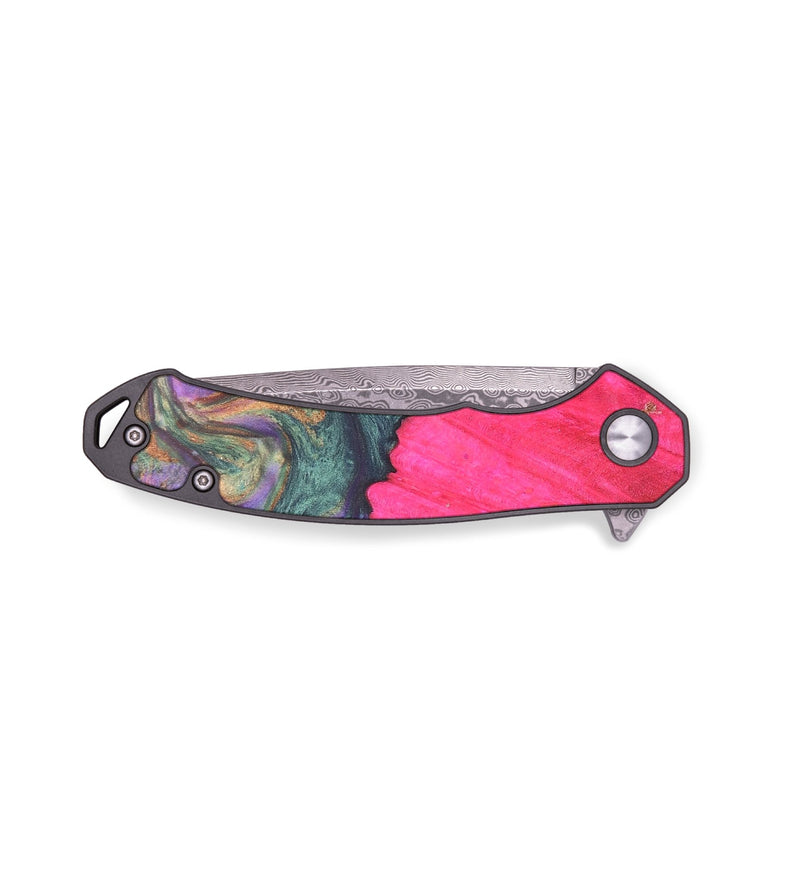 EDC Wood+Resin Pocket Knife - Katie (Green, 679537)