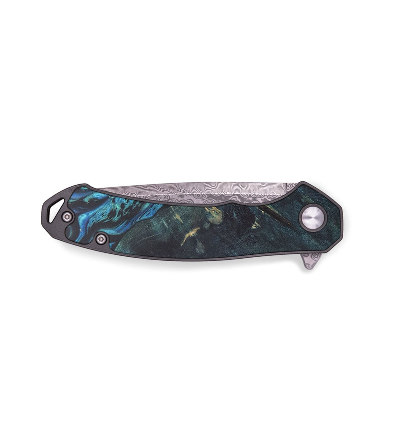 EDC Wood+Resin Pocket Knife - Roosevelt (Blue, 679540)