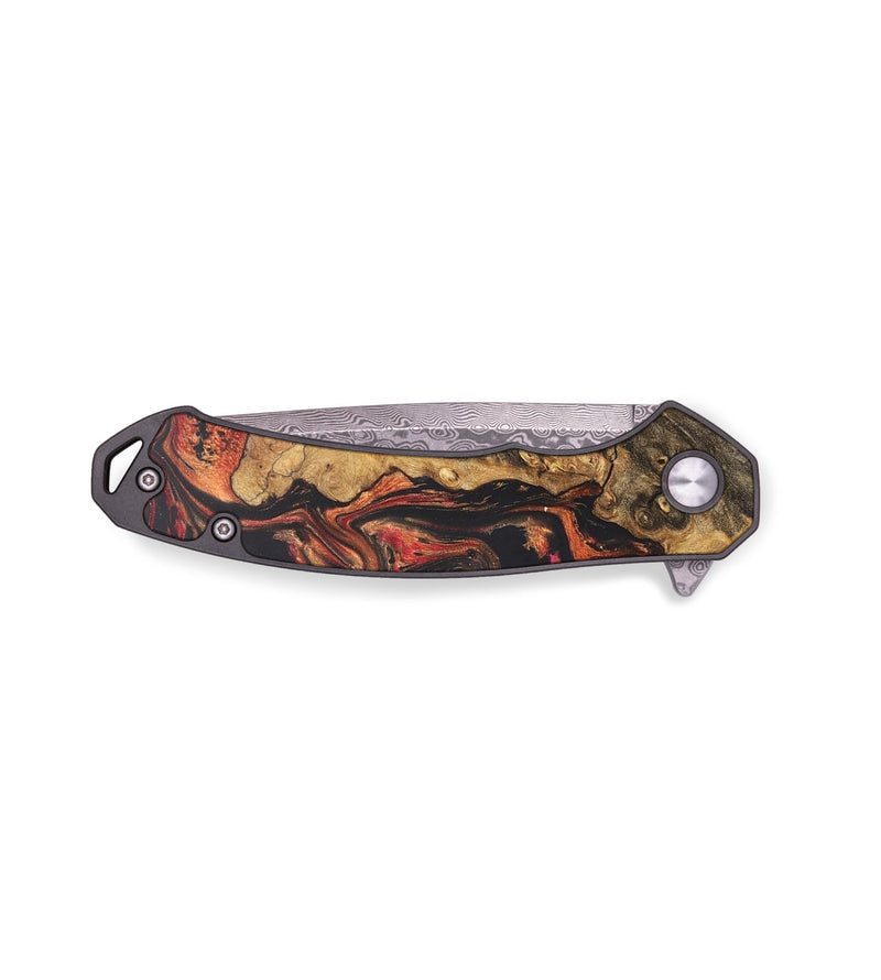EDC Wood+Resin Pocket Knife - Florence (Red, 679551)