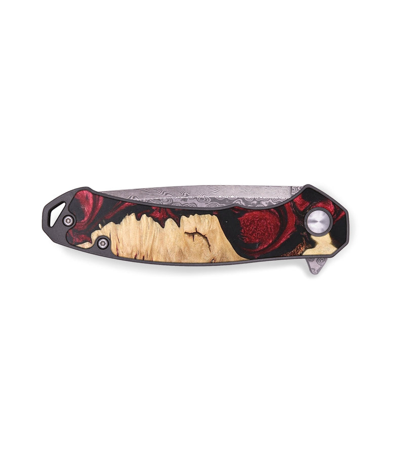 EDC Wood+Resin Pocket Knife - Alexia (Red, 679552)