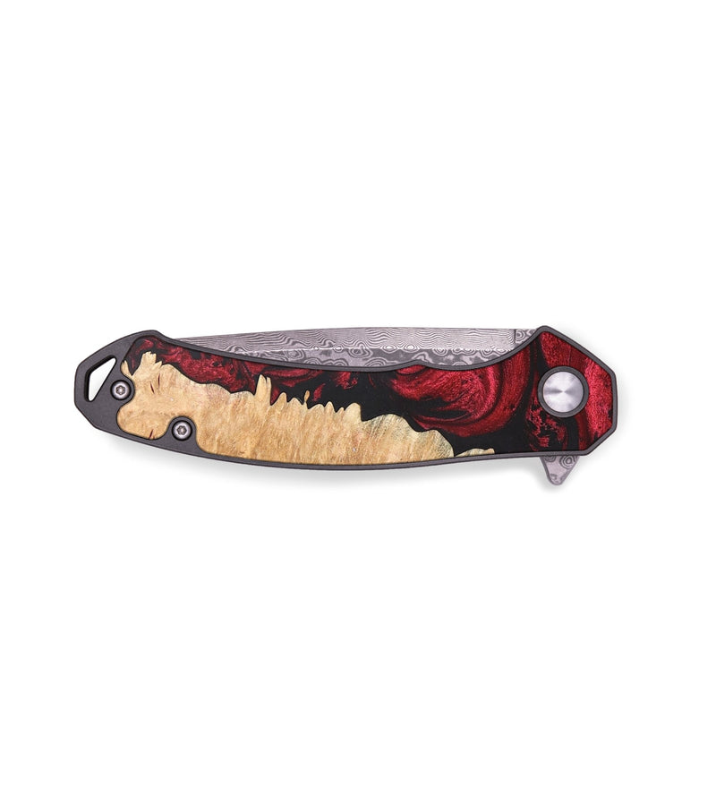 EDC Wood+Resin Pocket Knife - Geoffrey (Red, 679553)