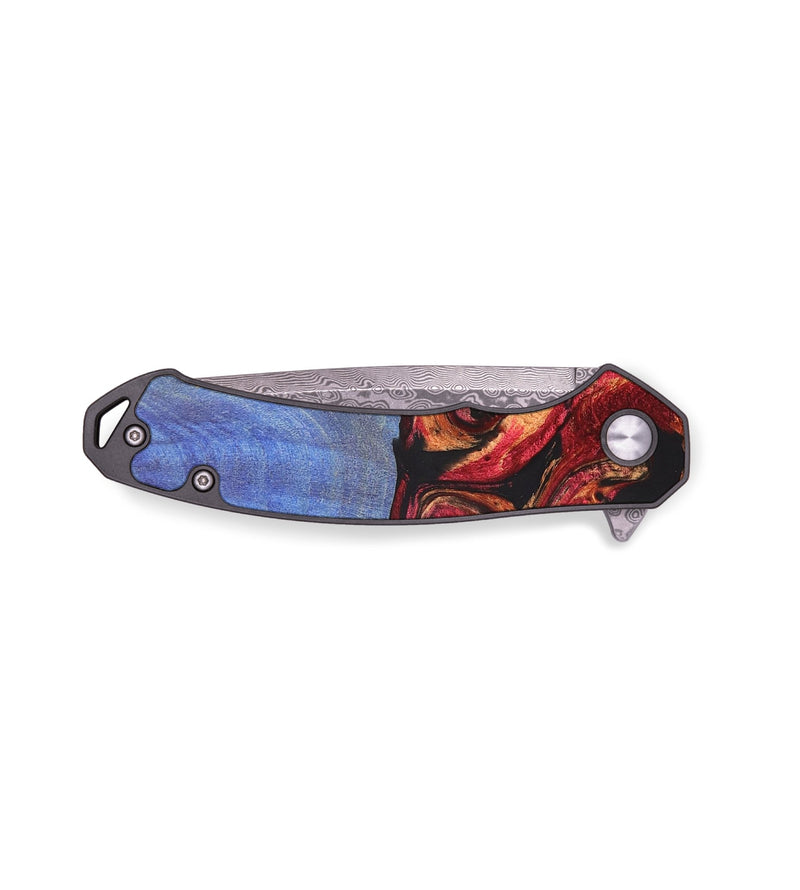 EDC Wood+Resin Pocket Knife - Arthur (Red, 679555)