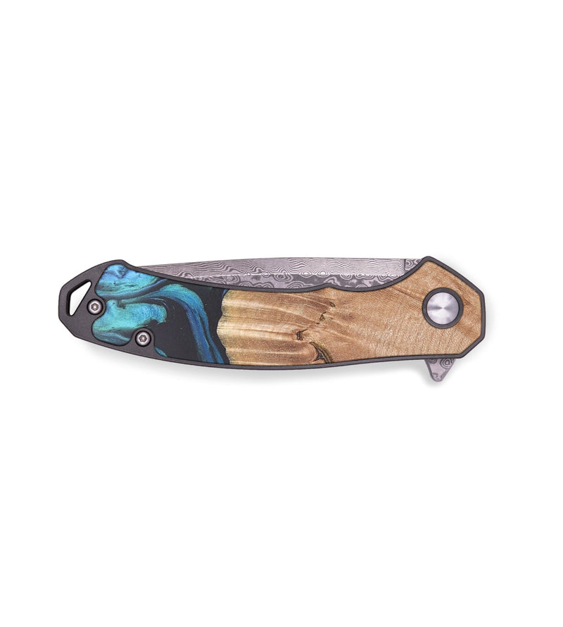 EDC Wood+Resin Pocket Knife - Mckinley (Blue, 679565)