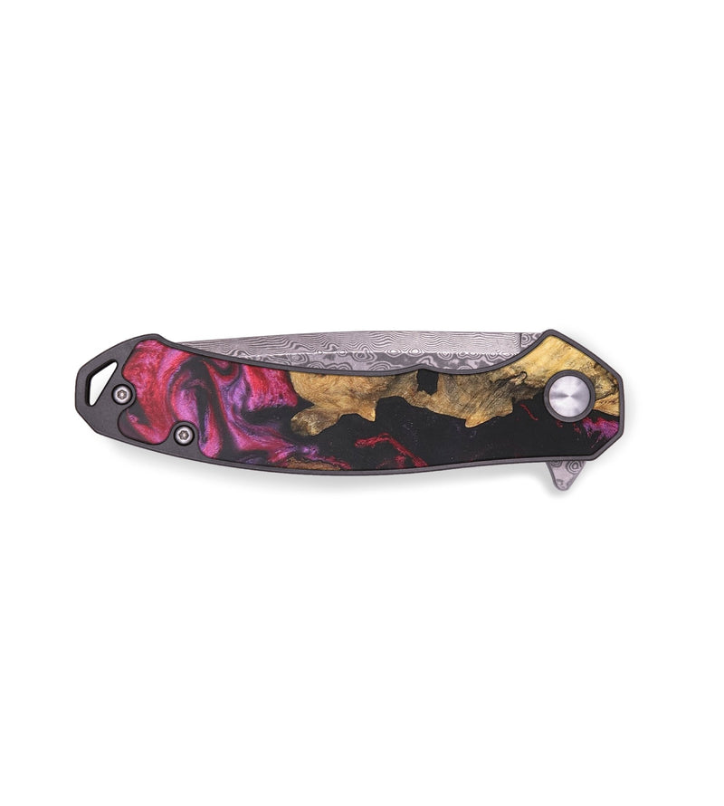 EDC Wood+Resin Pocket Knife - Johnnie (Red, 679715)