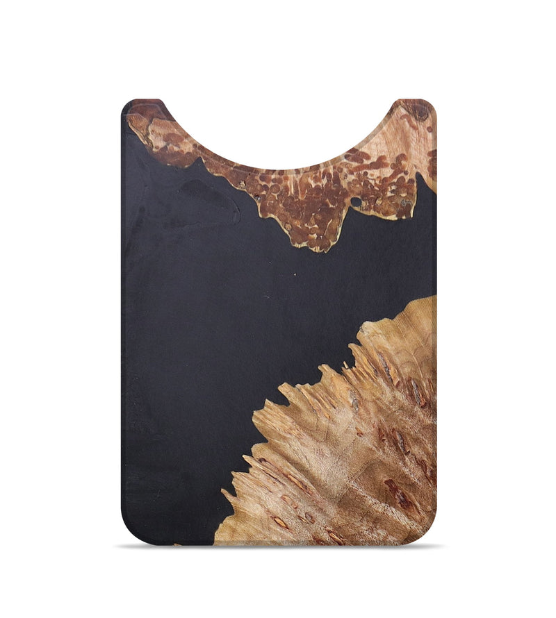 Live Edge Wood+Resin Wallet - Lily (Pure Black, 679756)